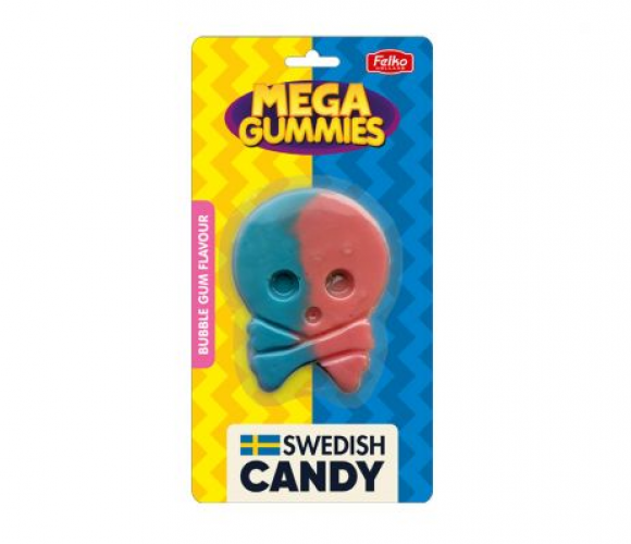 Mega Gummies Schwedischer Totenkopf 120 Gramm