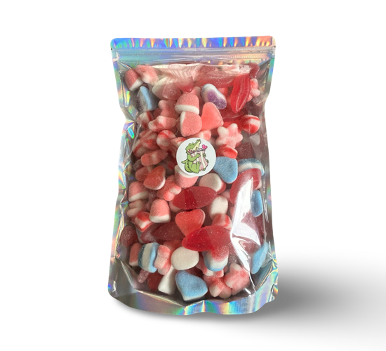 Valentijn Mix 1kg De mixen enigszins kunnen variëren, zo blijf het altijd een verassing wat je krijgt. Deze zoete valentijn snoep mix is speciaal voor jou geliefde.