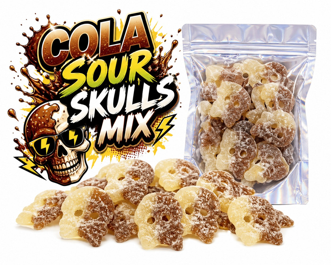 Bubs Cola Saure Totenköpfe 250 Gramm