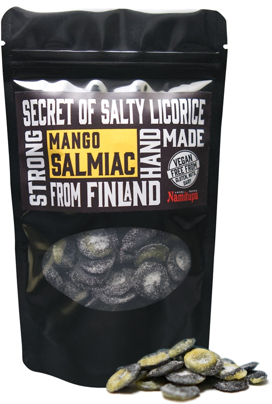 Namitupa Mango Salmiac, zoete frisse mango ontmoet zoute sterke salmiak smaak