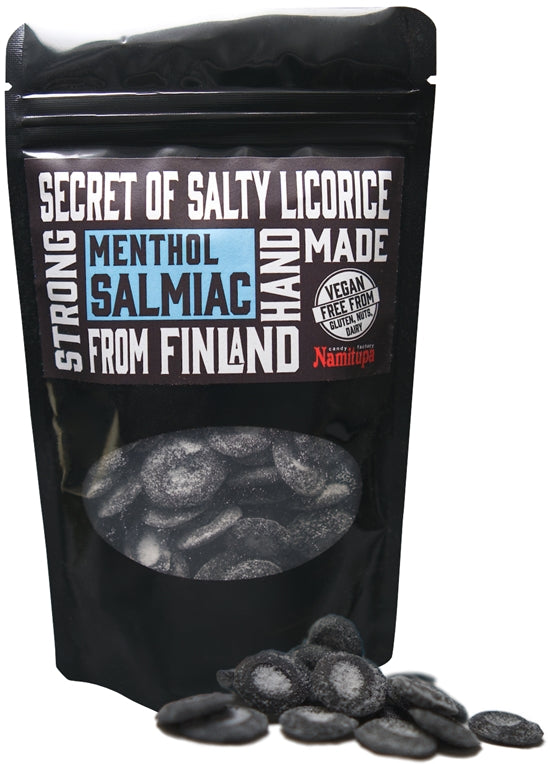 Namitupa Menthol Salmiac,super coole ijskoude menthol en echt zoute salmiak.