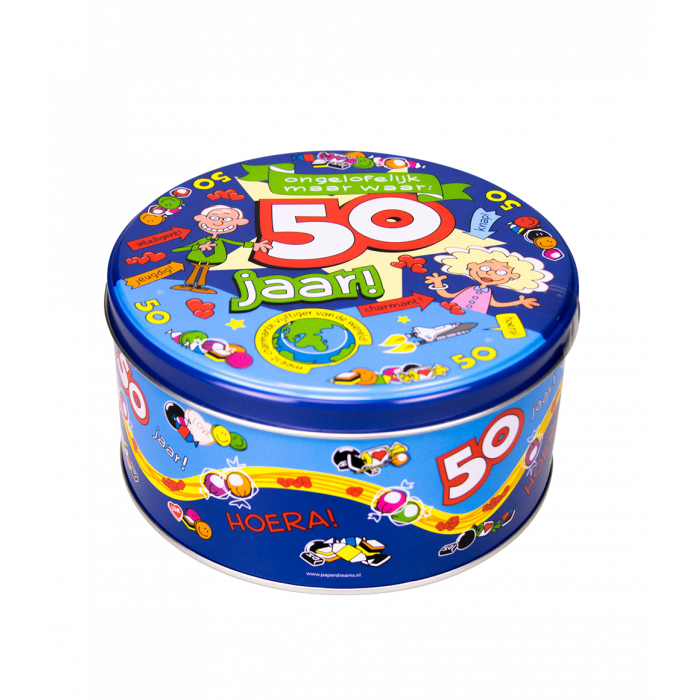 Gefülltes Bonbonglas 50 Jahre und 500 Gramm