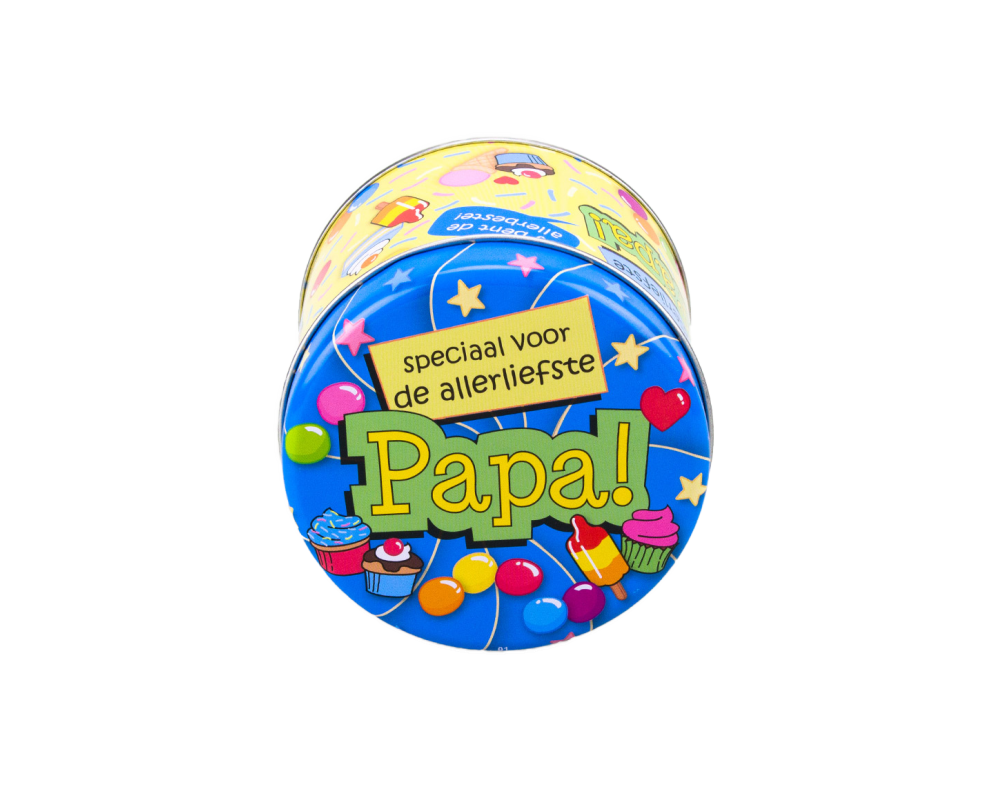 Gefüllte Bonbondosen - Papa und 250 Gramm