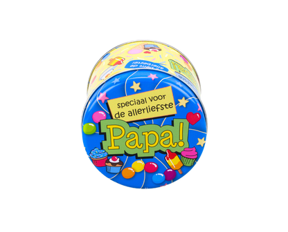 Gefüllte Bonbondosen - Papa und 250 Gramm
